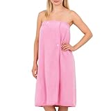 Saunakilt Damen Sauna Zubehör Saunahandtuch 80 x 140 cm, Damen Grösse Anpassen Saunatuch Hamamtuch Saunakilt Tragbar Badetücher Frauen, Elastische Taschen