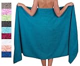 Betz Badetuch XXL 100x200 cm 100% Baumwolle – Weiches Frottee Saunatuch & Strandtuch – Pflegeleicht & saugstark – Palermo Serie – Farbe Petrol