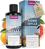 Fjorland Fjordidylle Ztrus Saunaaufguss Fruchtig mit BIO Öle aus Mandarine, Grapefruit, Orange 100 ml - Sauna Aufgussmittel extra hochdosiert